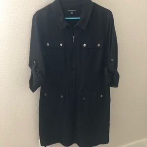 Sharagano women’s black 3/4 sleeve knee length dress size 14